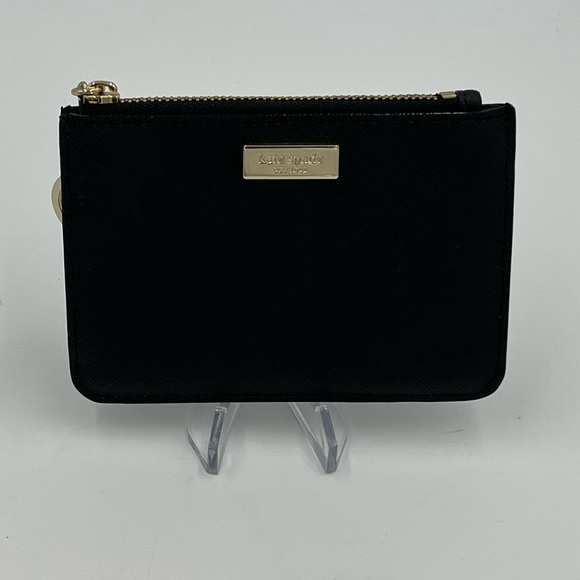 Kate Spade Black Leather Card Holder EUC - Picture 3 of 12